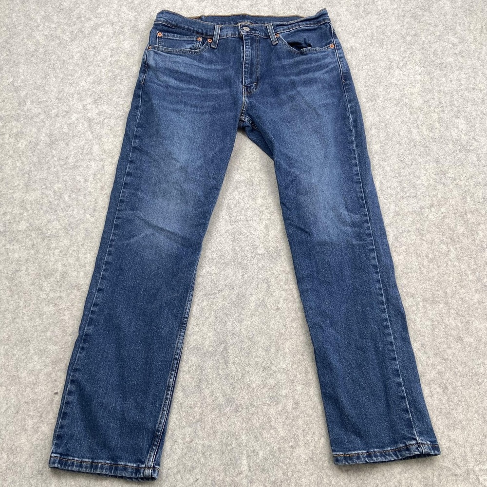 Levis 511 Jeans Mens 34x30 (32x27) Blue Med Wash Slim Taper Stretch Denim Pants